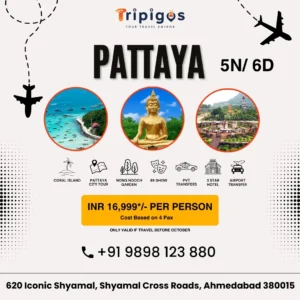 Tripigos 5N 6D Pattaya Package